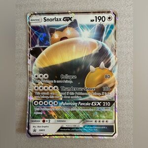 Pokémon Snorlax GX SM205 Holo Oversized Promo Card 2016